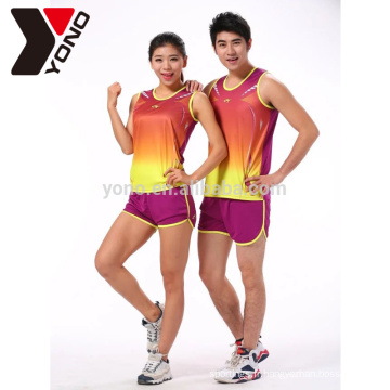 YONO école et club de formation courir des vêtements de sport logo personnalisé Sportswear unisexe Sublimation ensembles de course